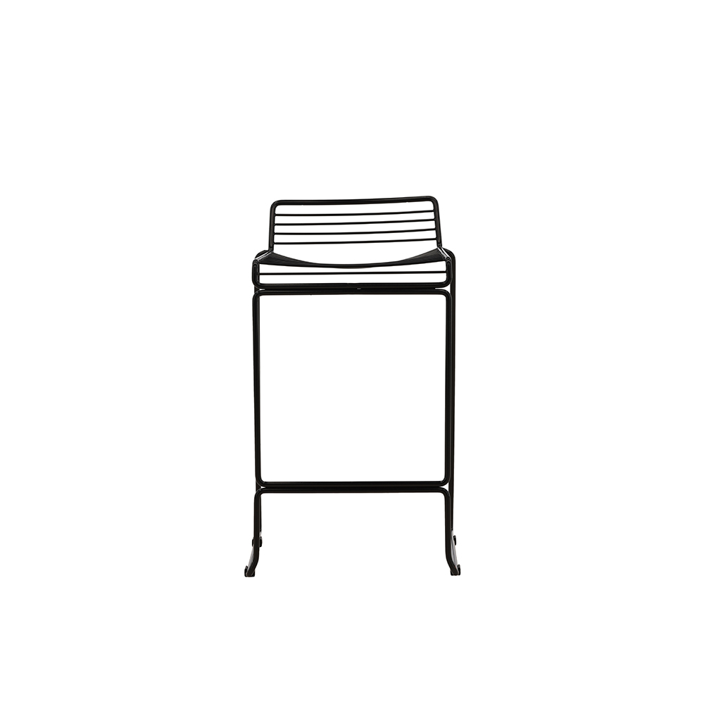 Dothan Bar Chair - Black / Black Steel Svart