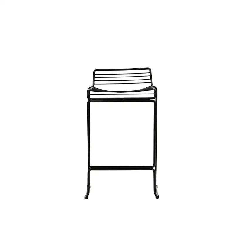 Dothan Bar Chair - Black / Black Steel Svart