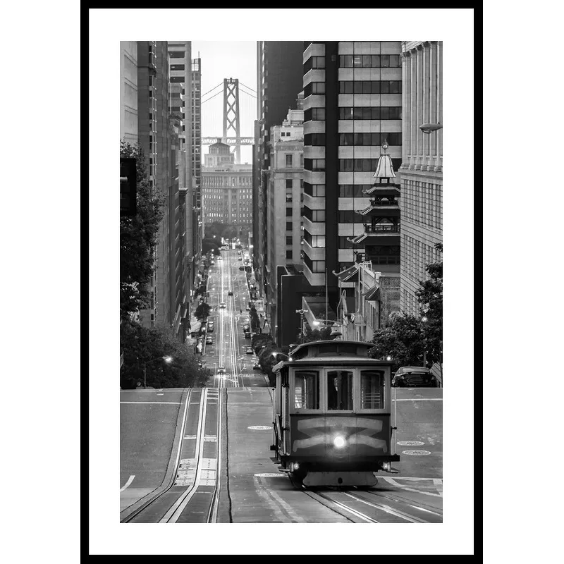 Poster Gallerix San Francisco Tram B&W