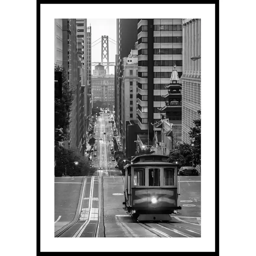 San Francisco Tram B&W 30x40 30x40 cm