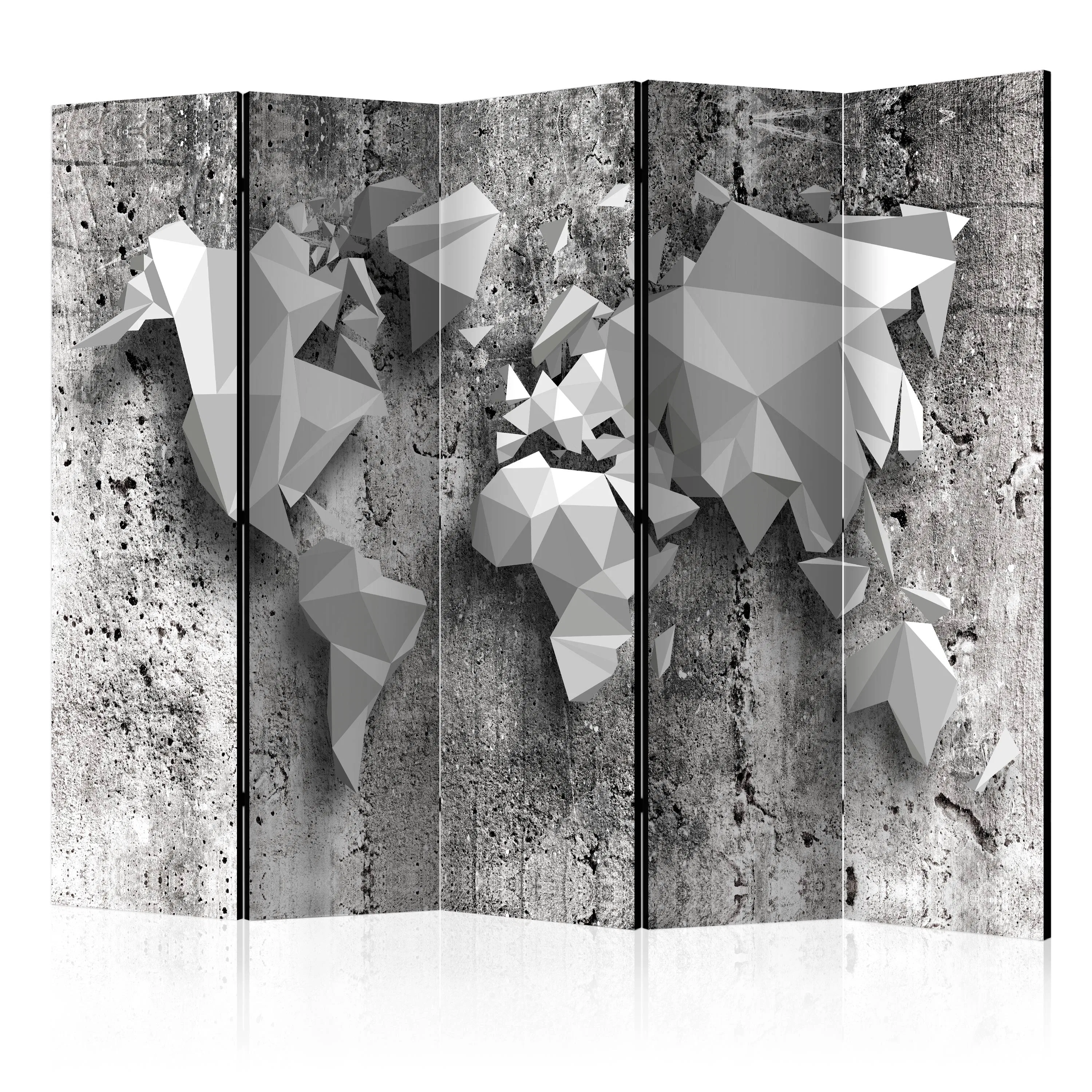 Rumsavdelare Skärmvägg Arkiio World Map Origami II 225x172 cm