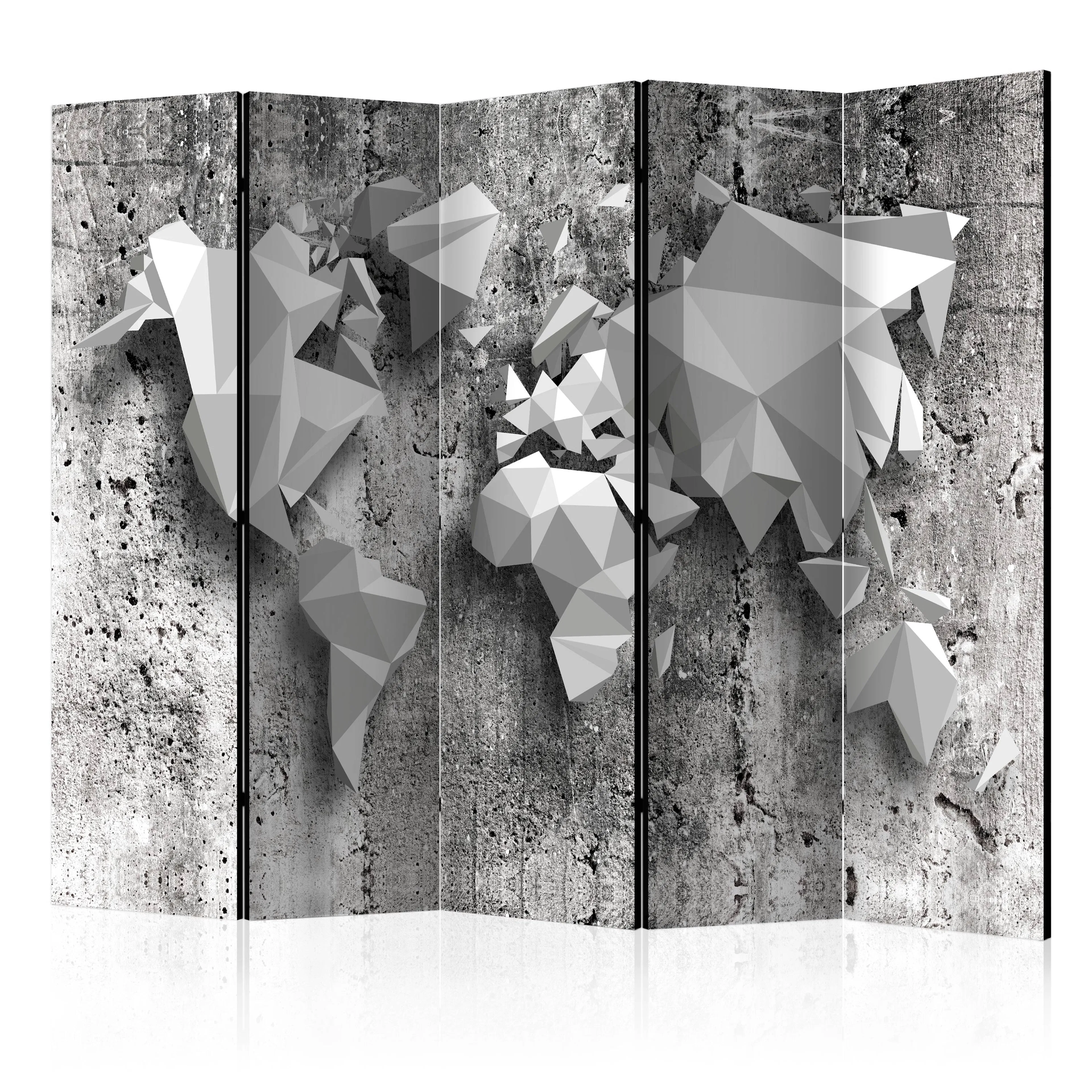 Rumsavdelare Skärmvägg Arkiio World Map Origami II 225x172 cm