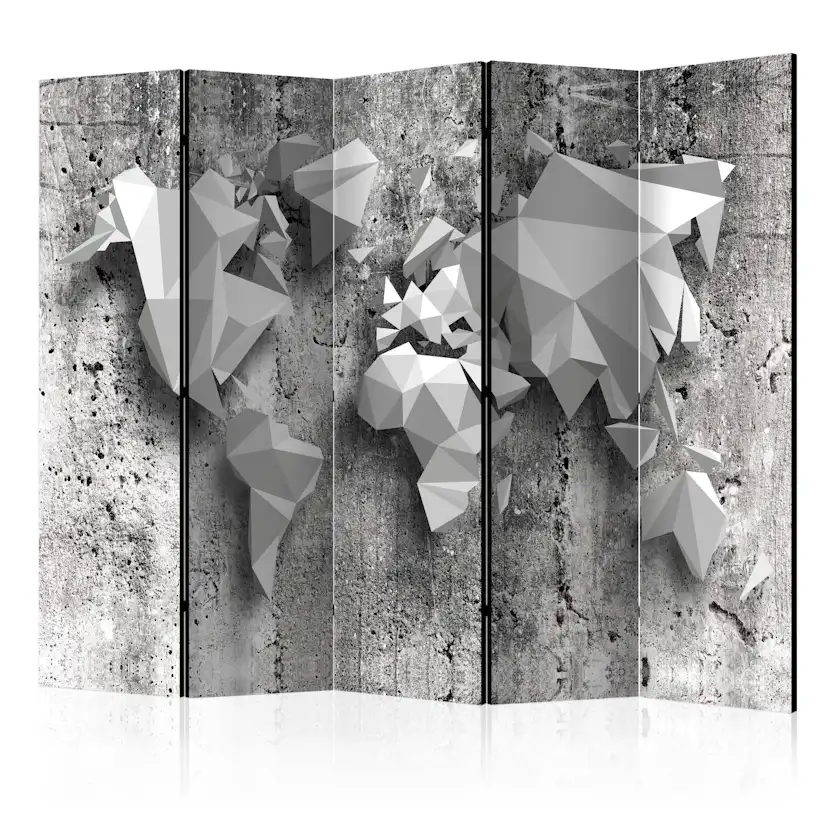 Rumsavdelare Skärmvägg Arkiio World Map Origami II 225x172 cm