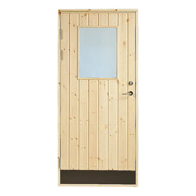 Förrådsdörr Jabo 18° Rak Glas
