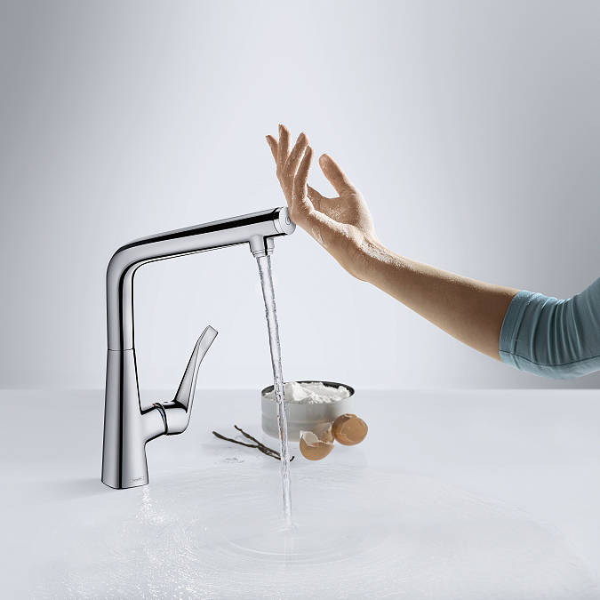 Köksblandare Hansgrohe Metris med Utdragbar Pip