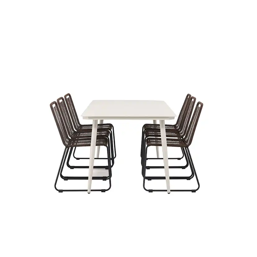 Matgrupp Venture Home Lina Bord med 6 Lindos Stolar