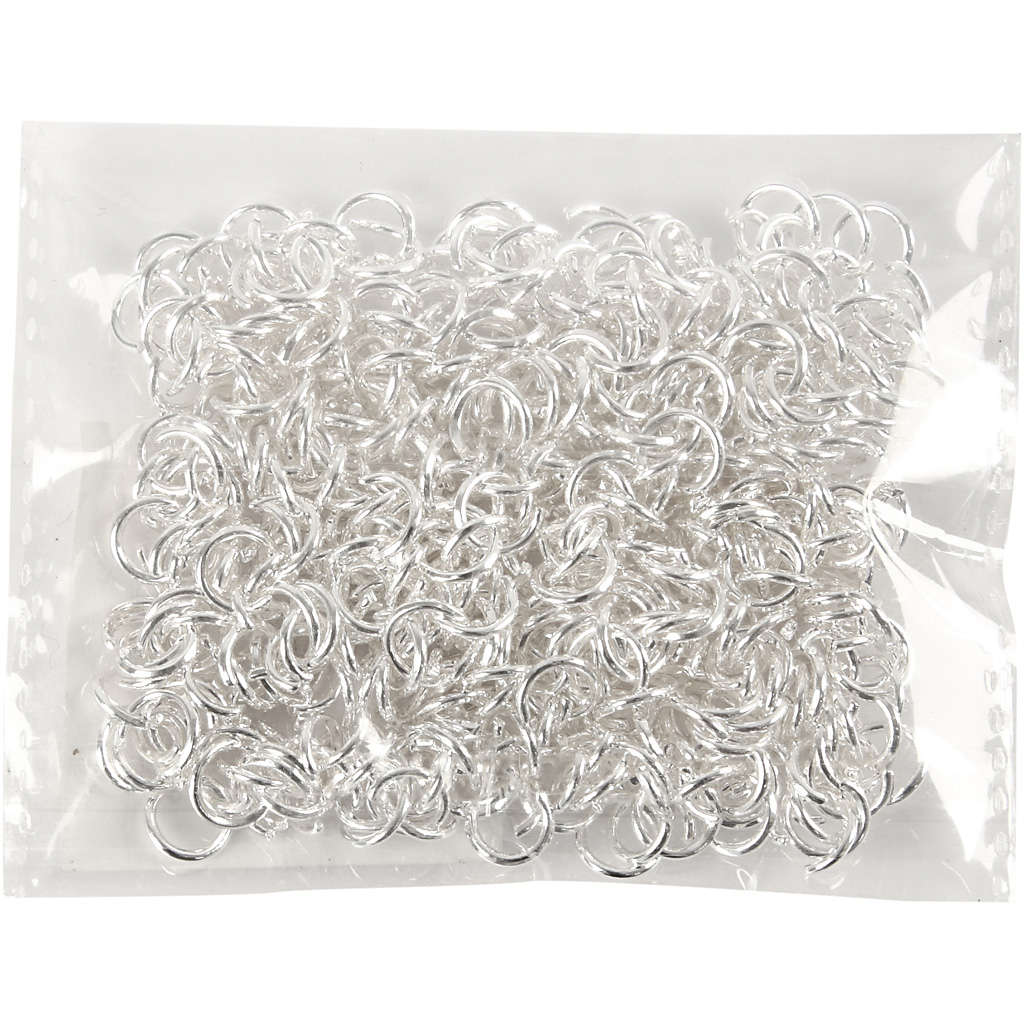 O-Ringar Creativ Company Försilvrad Stl 7 mm Tjocklek 1 mm 400 St/1 Förp