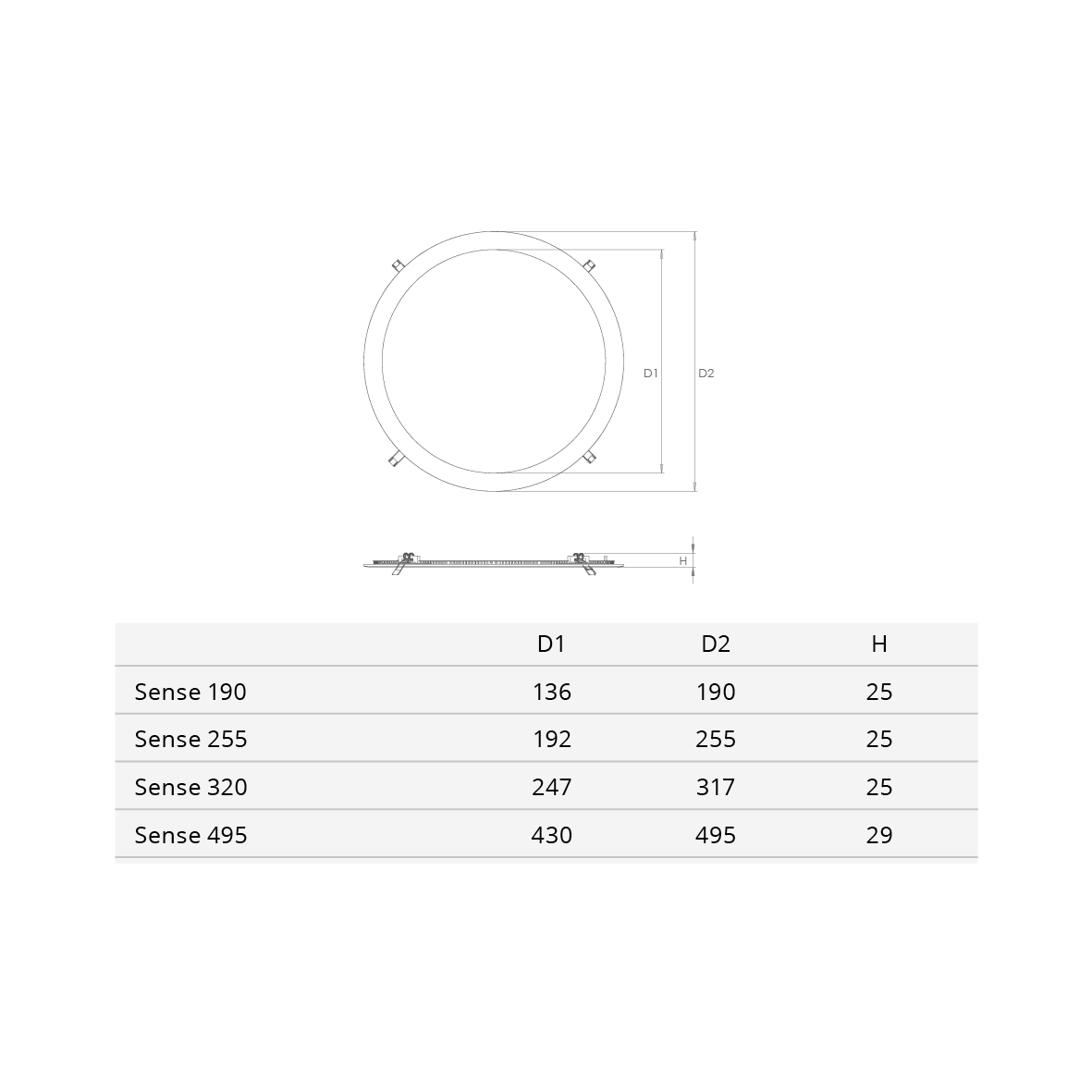 Interörarmatur SG ARMATUREN Sense 320 LED 17,7W 1750Lm Opal Prism 4000K
