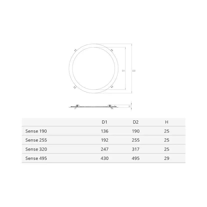 Interörarmatur SG ARMATUREN Sense 320 LED 17,7W 1750Lm Opal Prism 4000K