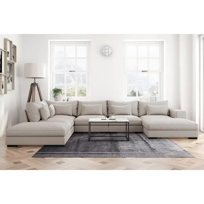 5-sitssoffa Scandinavian Choice Dubai U-formad med Schäslong och Divan 432 cm