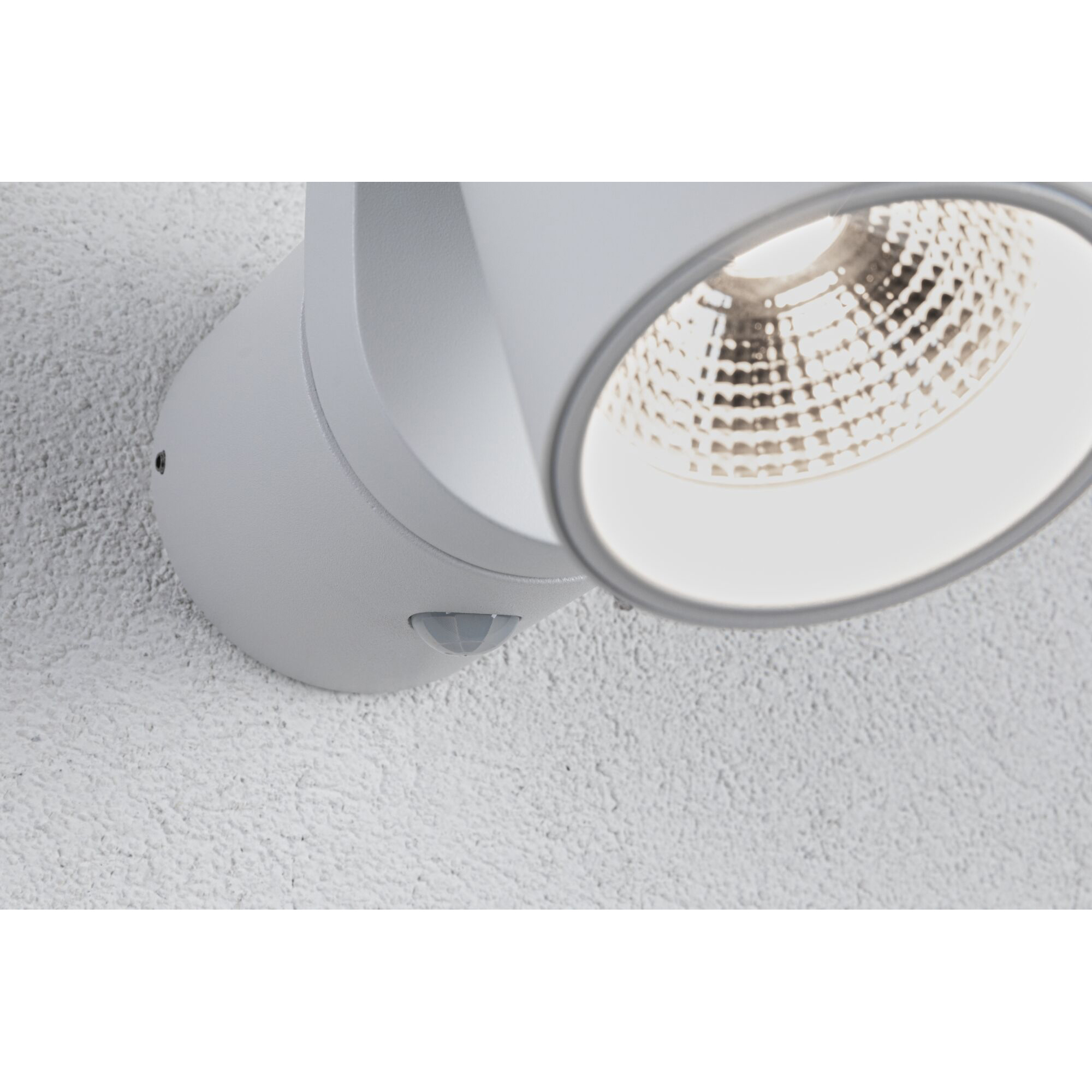 Fasadbelysning LED Paulmann Cuff med Skymningsstyrd rörelsedetektor IP44 230V Färg: Vit