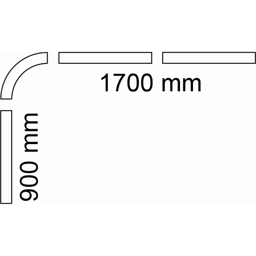 Duschstång Habo Skena 900