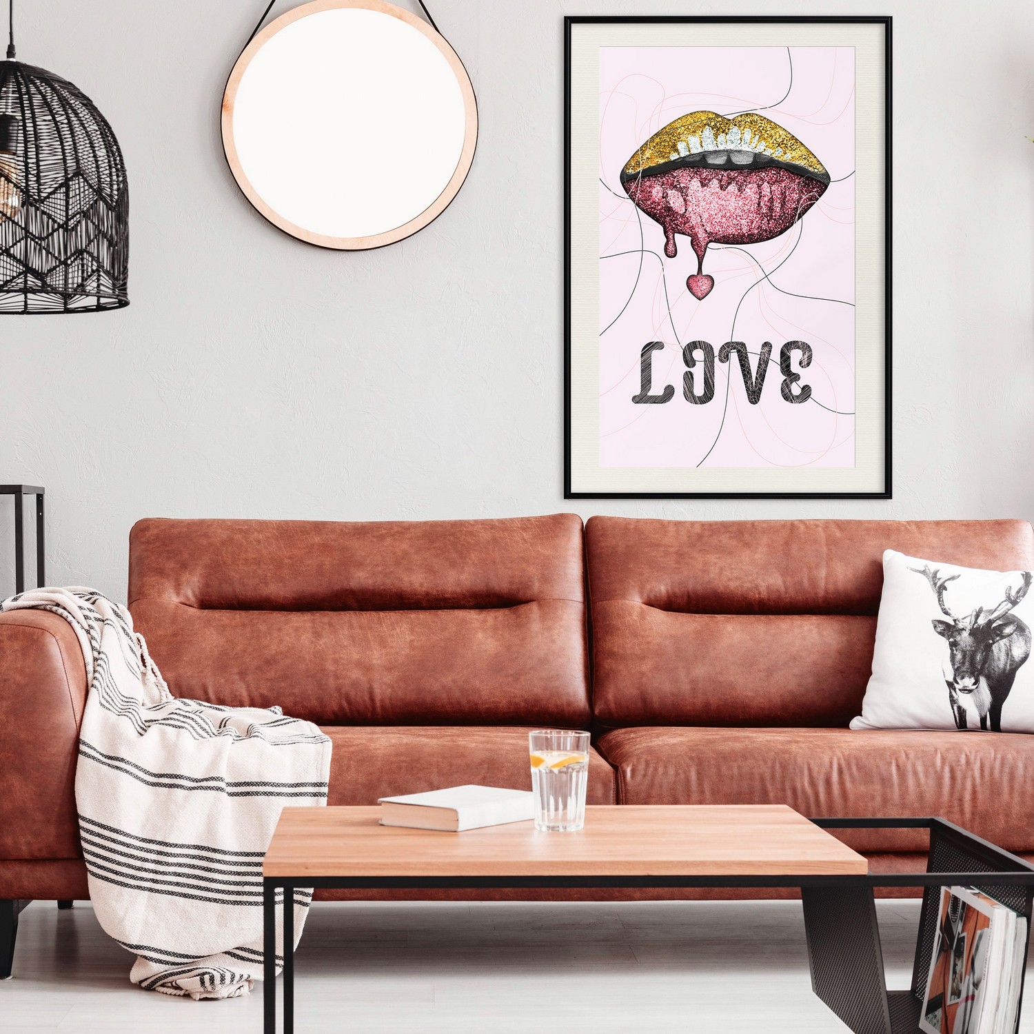 Poster Artgeist Affisch Liquid Lips