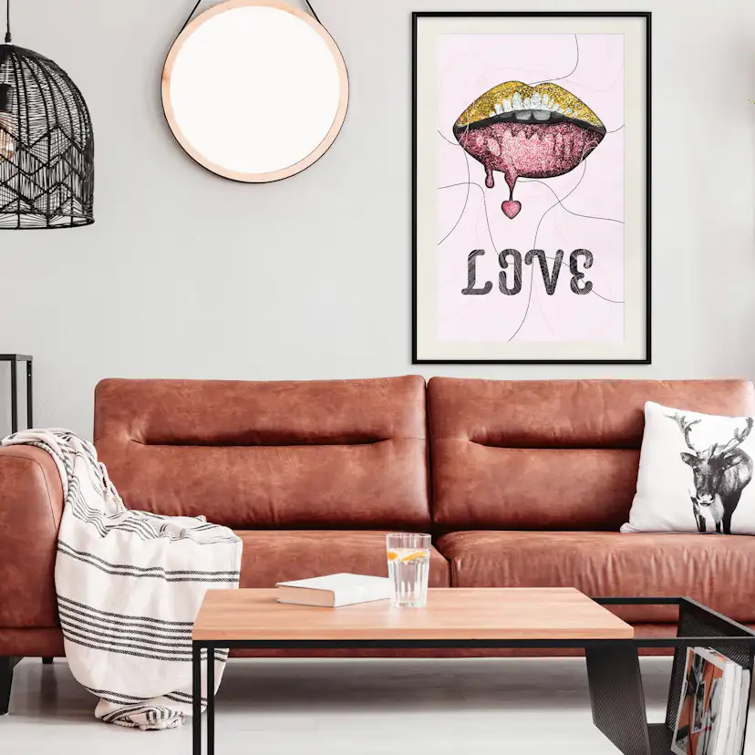 Poster Artgeist Affisch Liquid Lips