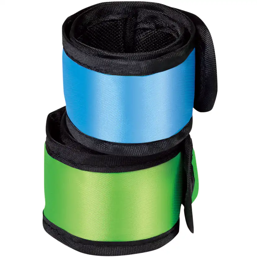 LED-reflexband LogiLink Slap-wrap 2-pack Blå + Grön