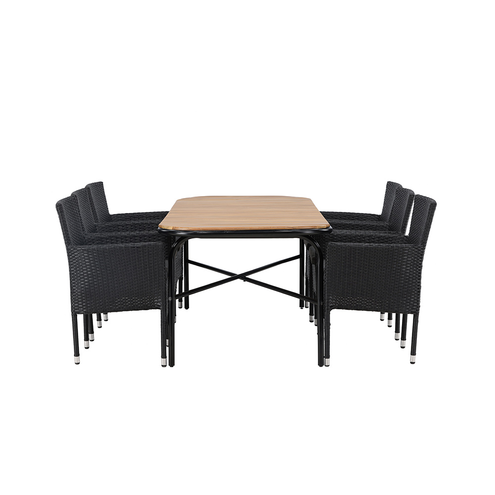 Matgrupp Venture Home Holmbeck Bord med 6 Malina Stolar