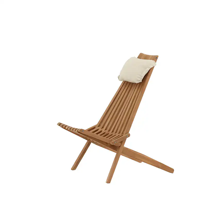 Loungestol Venture Home Kenya Utomhus, Klassisk Trästol i Teak