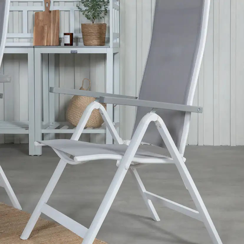 Matgrupp Venture Home Aleyna 224 Vit med 8 Aleyna Positionsstolar