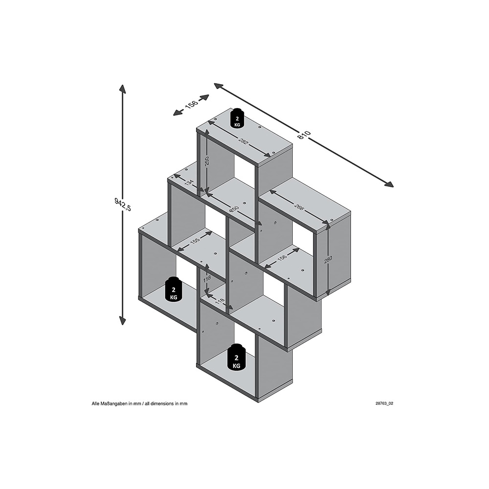 Vägghylla In Living Laurio 81 cm