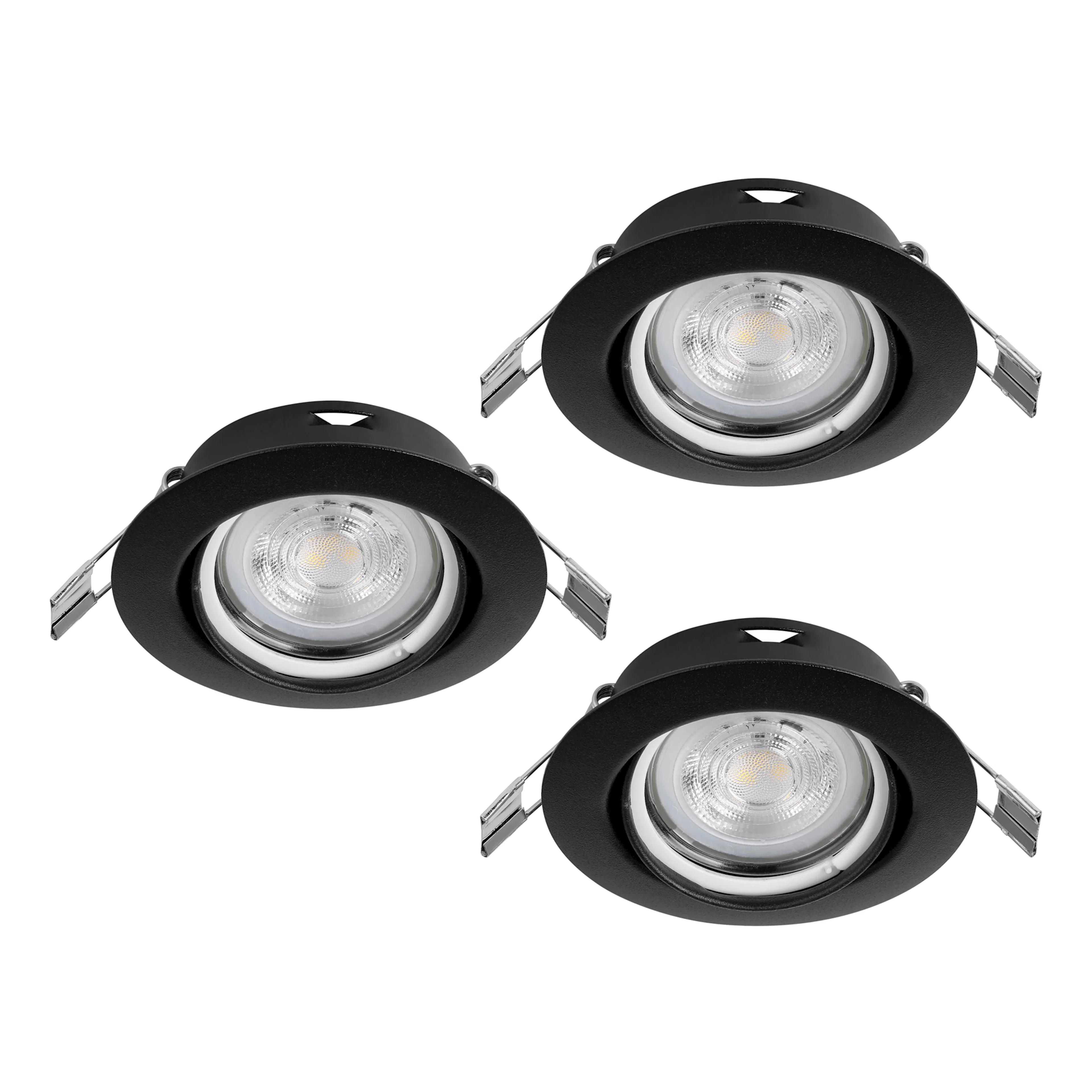 SET 3XEINBAUSPOT Ø88 SW 'FAVAZZINA' Svart Svart