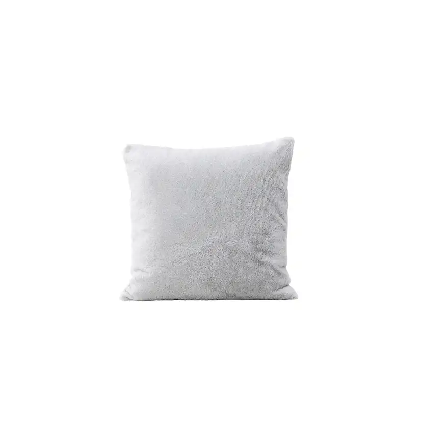Thea Cushion Cover Rabbit fur/Poly Velvet - Grey Grå