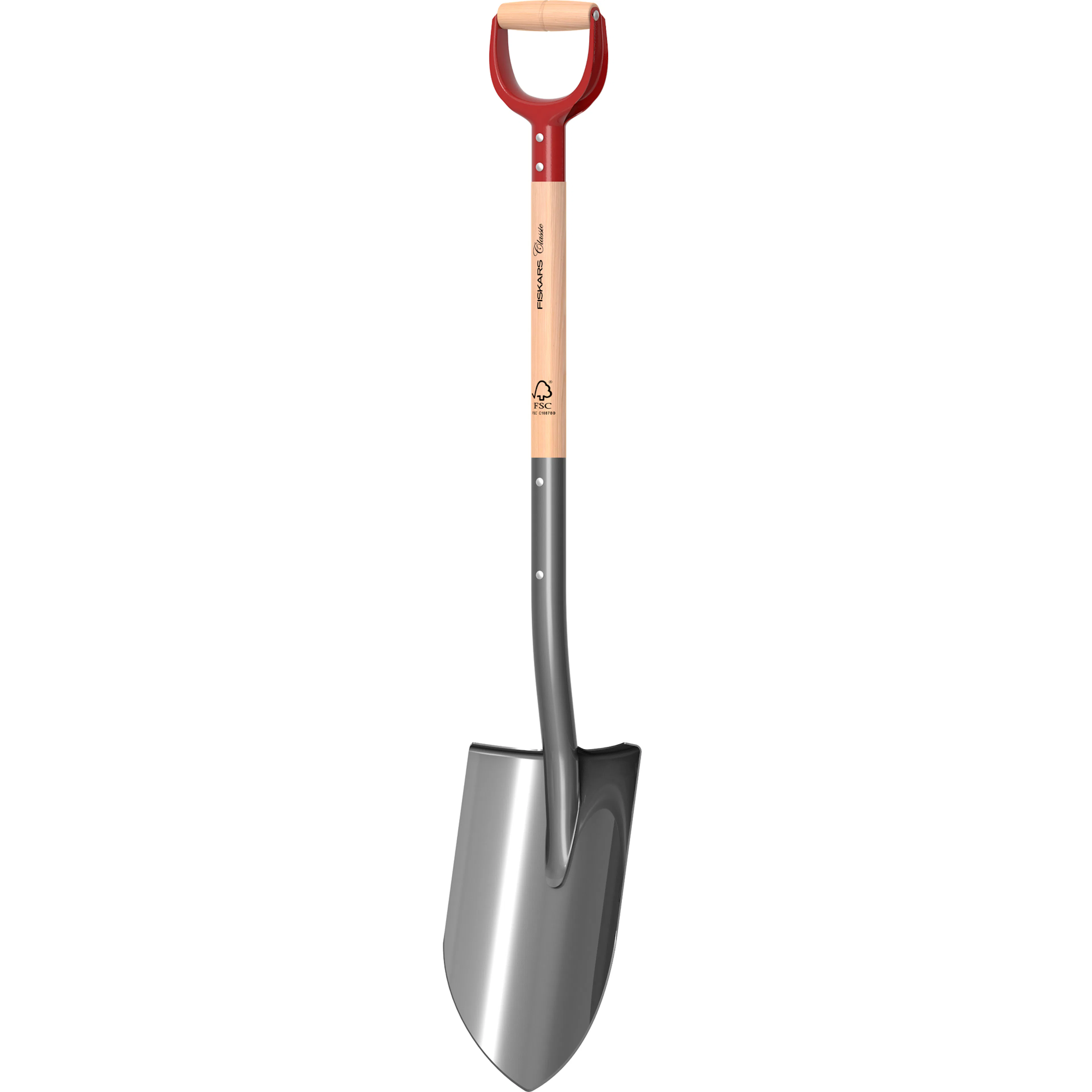 Spade Fiskars Classic Spetsig Grå
