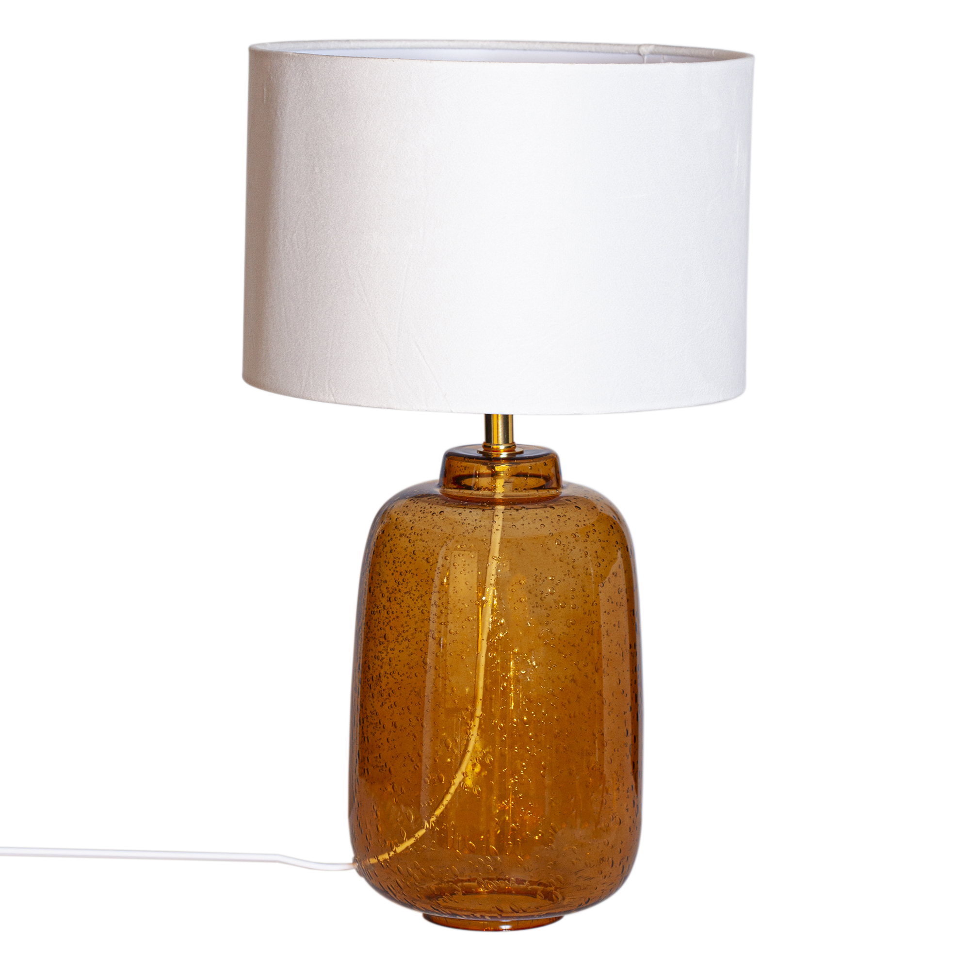 Bordslampa Cottex Blake H46 cm Glasfot med Sammetsskärm