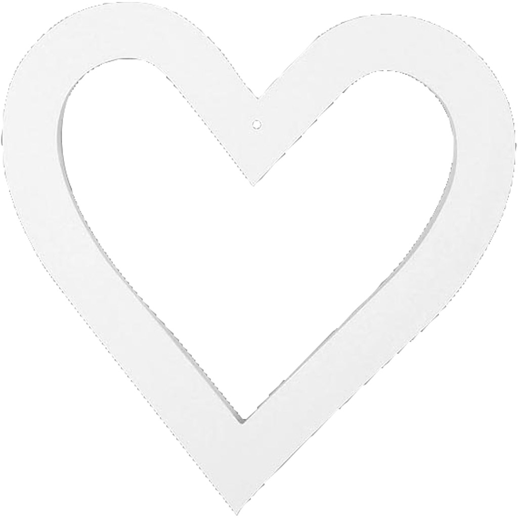 Hjärtramar Creativ Company Vit, Stl 18x18 cm 230 g 16 St/1 Förp