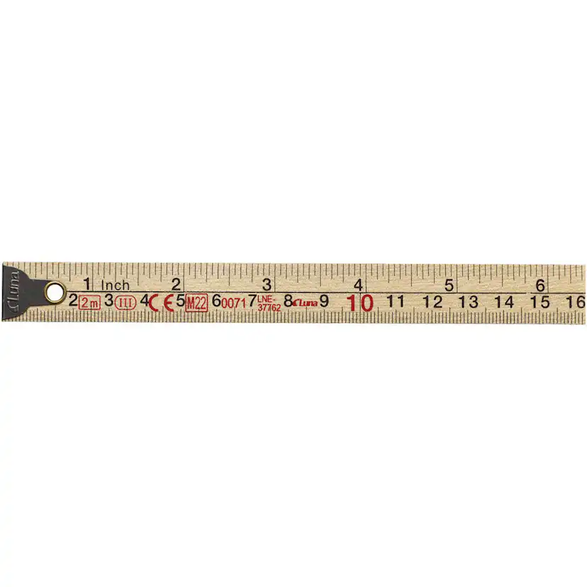 Meterstock Luna Tools mm tum trä 2m