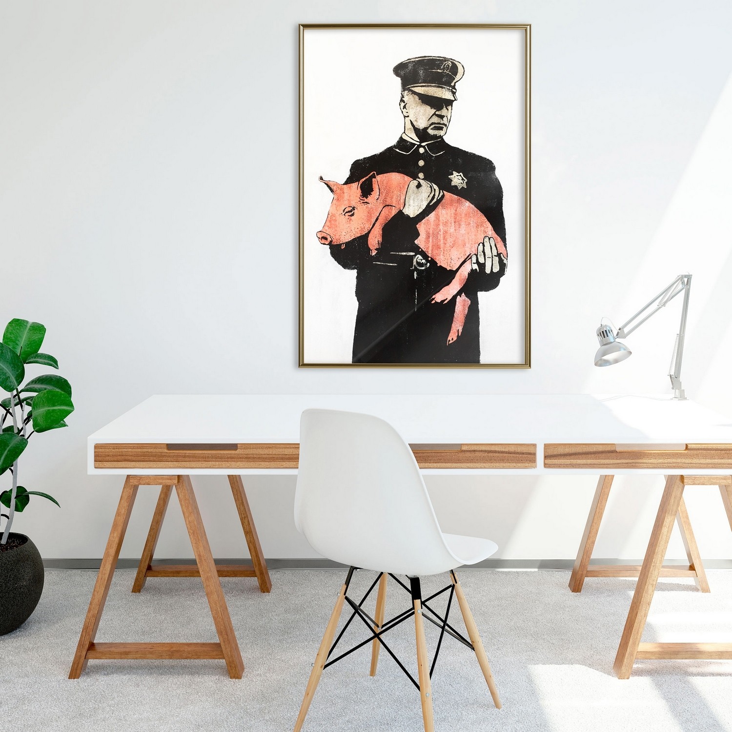 Poster Artgeist Affisch Police Pig