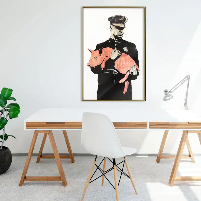 Poster Artgeist Affisch Police Pig
