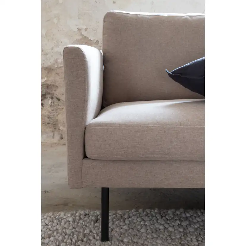 Zoom 3-seat Sofa - Black / Brown Fabric Brun