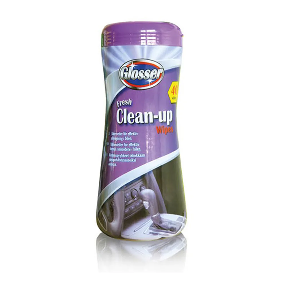 Våtservetter Glosser Fresh Clean-Up Wipes 40 wipes