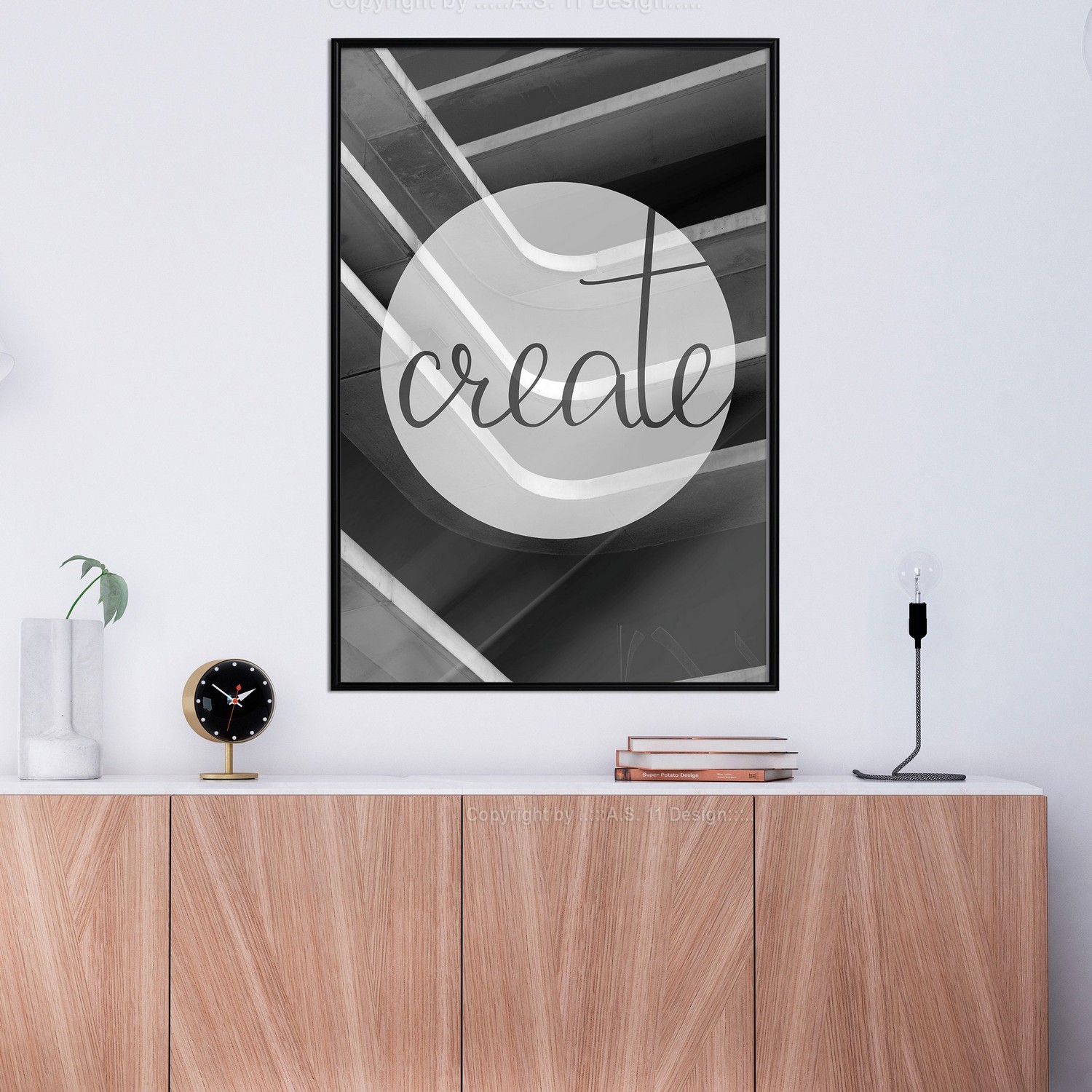 Affisch - Create [Poster] 40x60 Svart ram, 40x60 cm