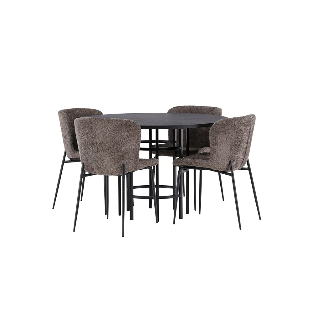 Copenhagen Dining Table - Black / Black Veneer +Modesto Dini Svart/Mörkgrå