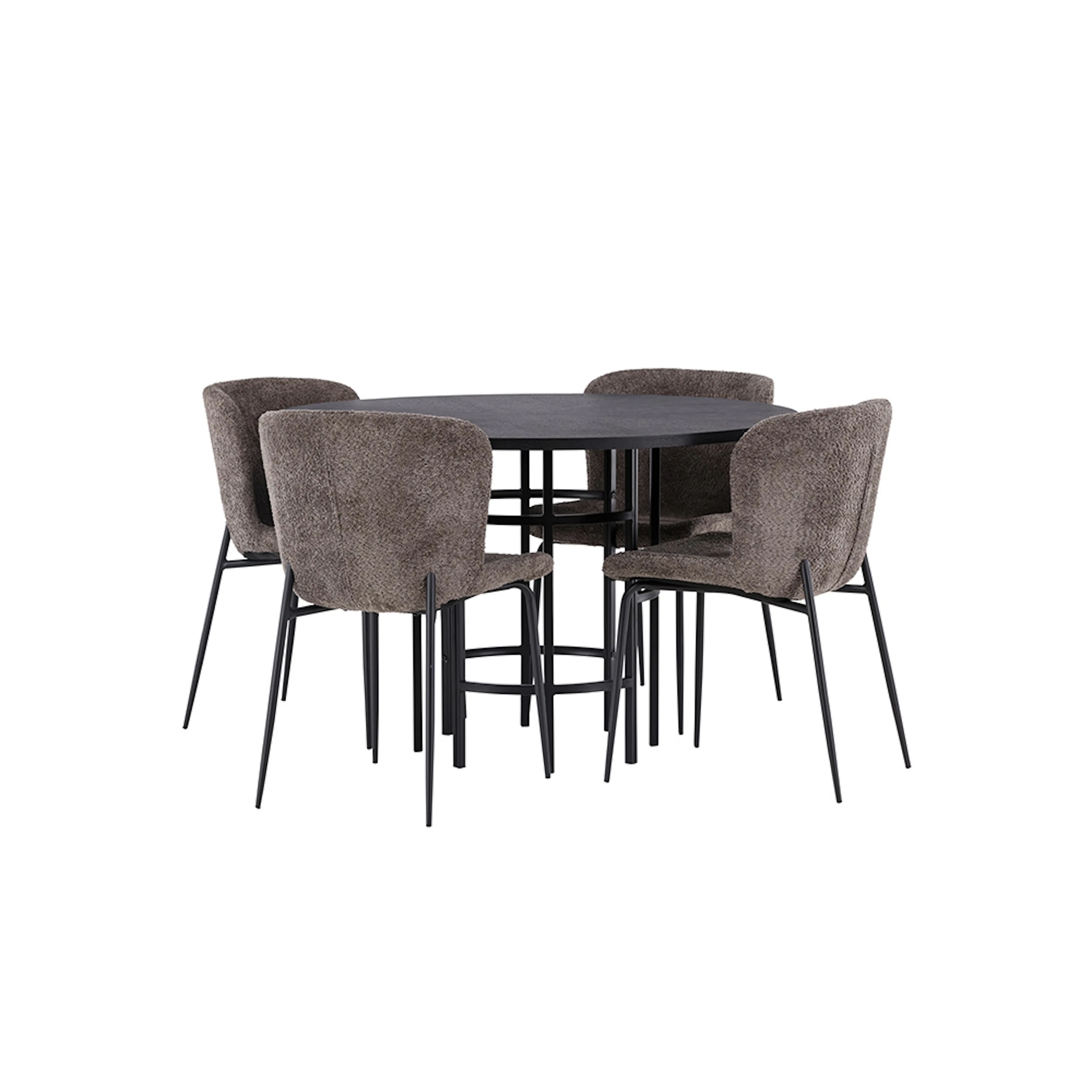 Matgrupp Venture Home Copenhagen Ø 115 cm med 4 Modesto Stolar