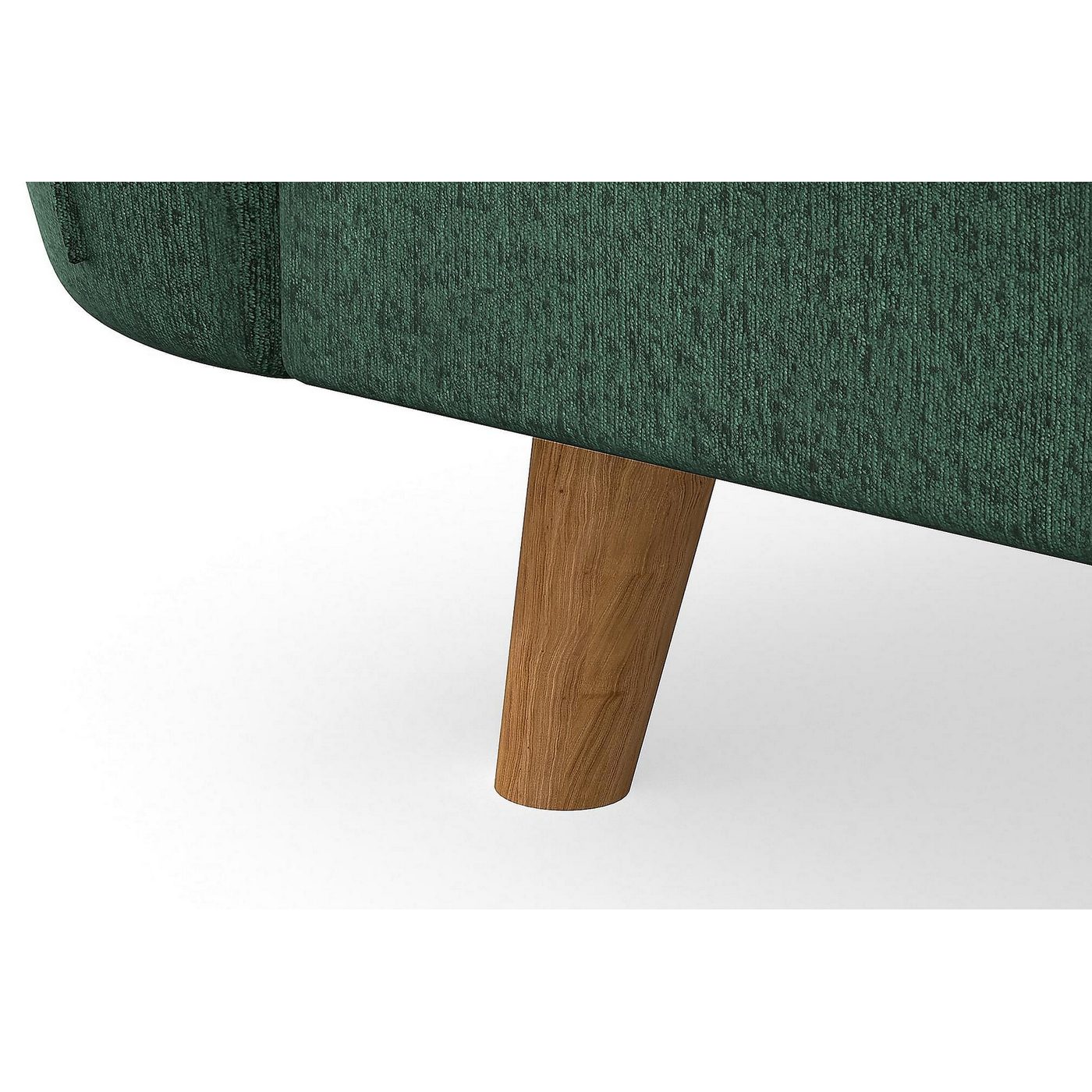 Schäslongsoffa Scandi Days Trend Lyx 4-sits Loris 39, Grön Sammet, Vänstervänd, Trend, Ekfinish