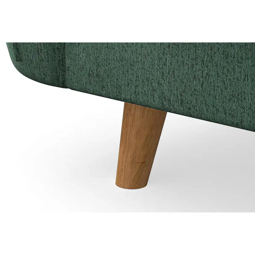 Schäslongsoffa Scandi Days Trend Lyx 4-sits Loris 39, Grön Sammet, Vänstervänd, Trend, Ekfinish