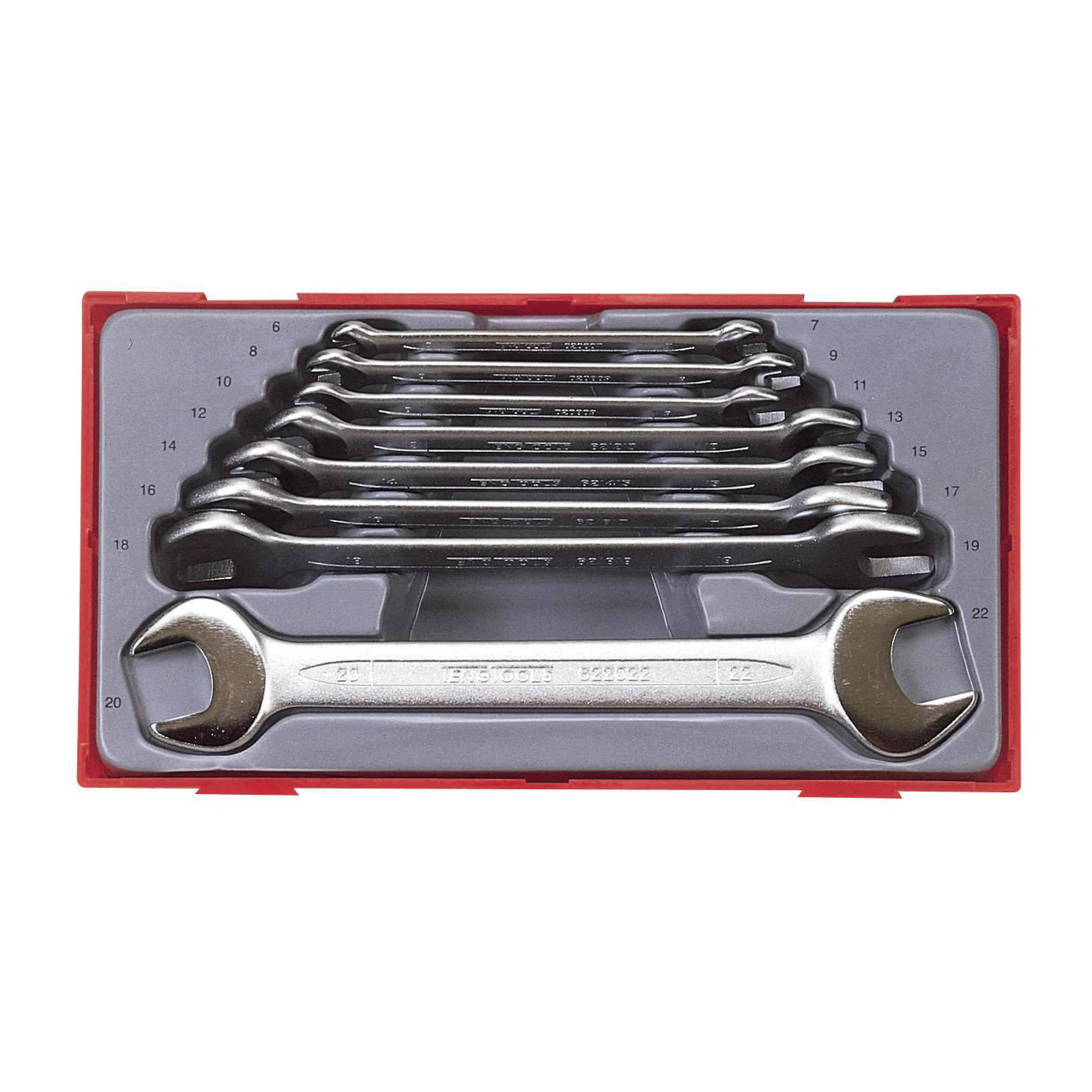Fasta nycklar i sats Teng Tools TT6208
