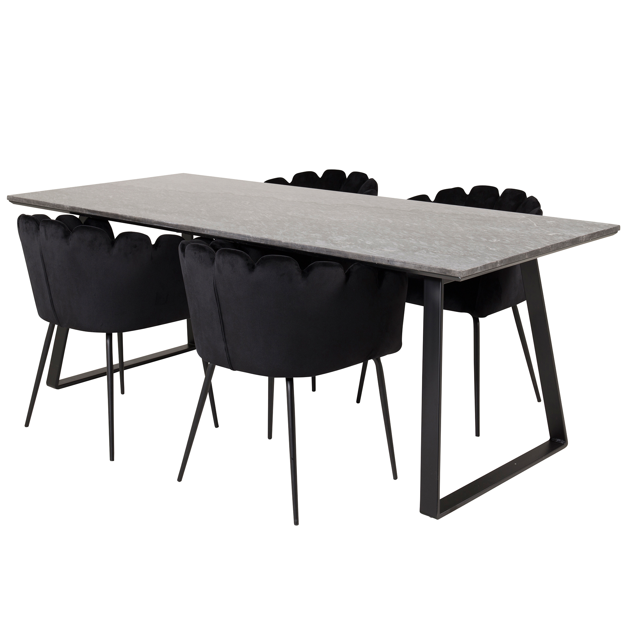 Matgrupp Venture Home Estelle med 4 Limhamn Rektangulär Stolar