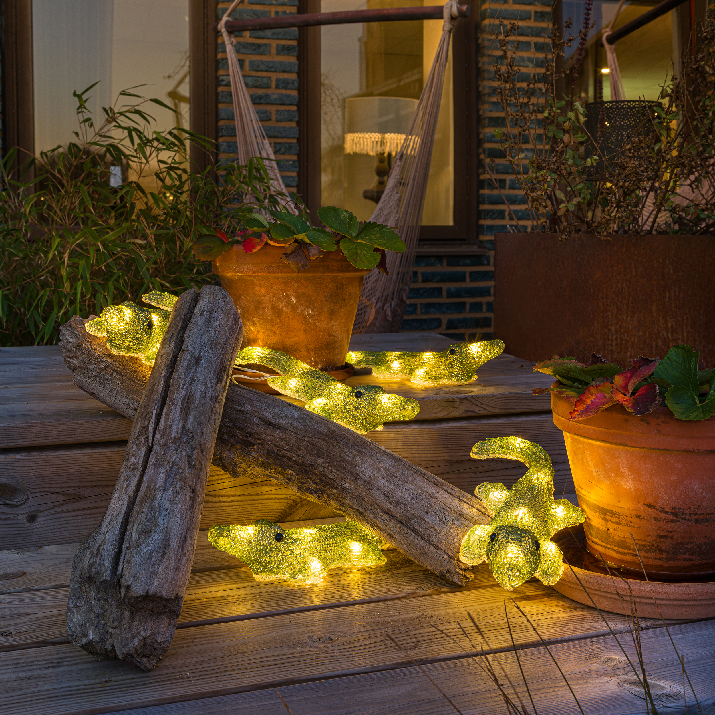 Dekorationsbelysning Gnosjö Konstsmide Krokodiler LED 5 st