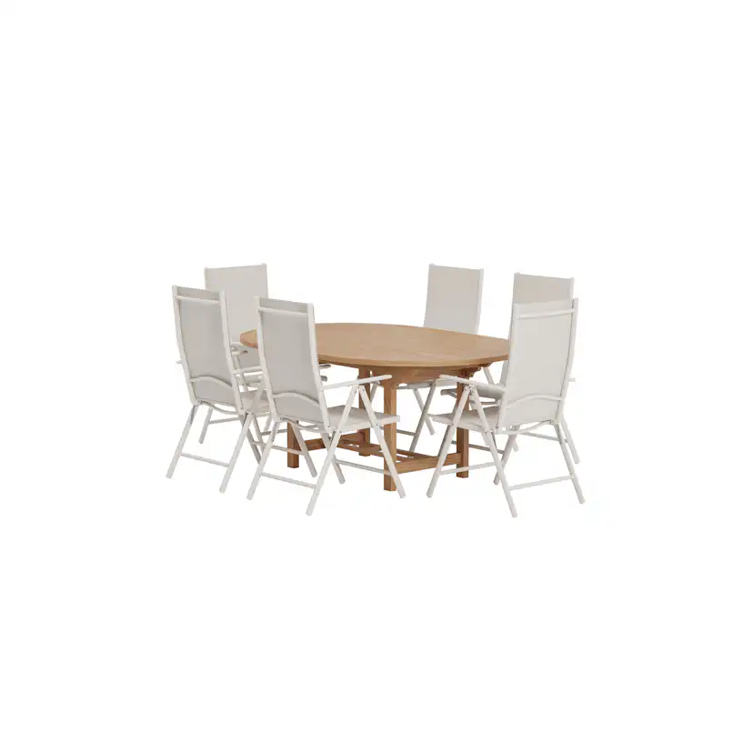 Matgrupp Utomhus Venture Home Kenya 120x180 cm med 6 st Break Trädgårdsstolar