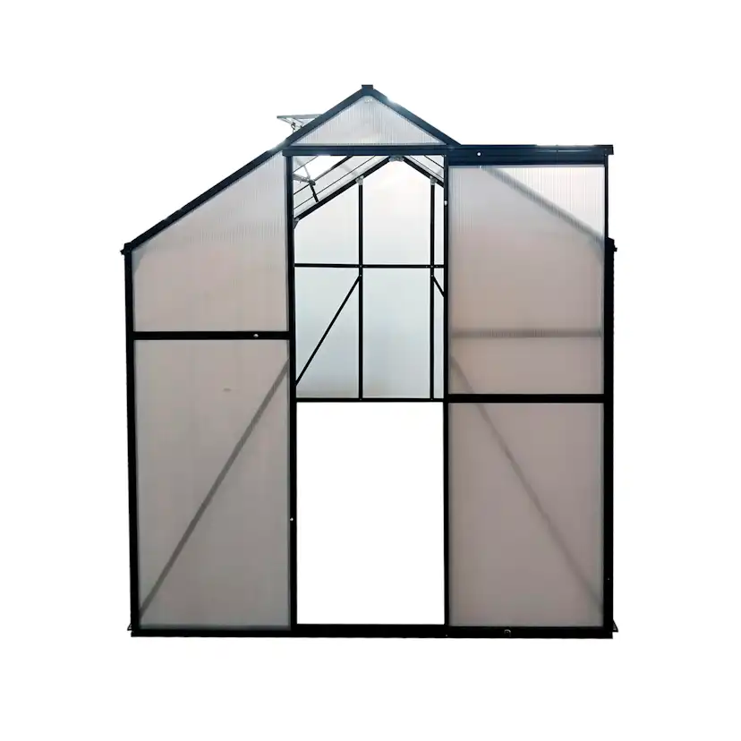 Växthus Mag-Pro 4,8 m² Svart Med Sockel
