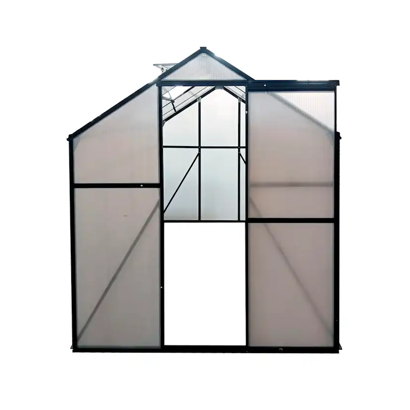 Växthus Mag-Pro 4,8 m² Svart Med Sockel