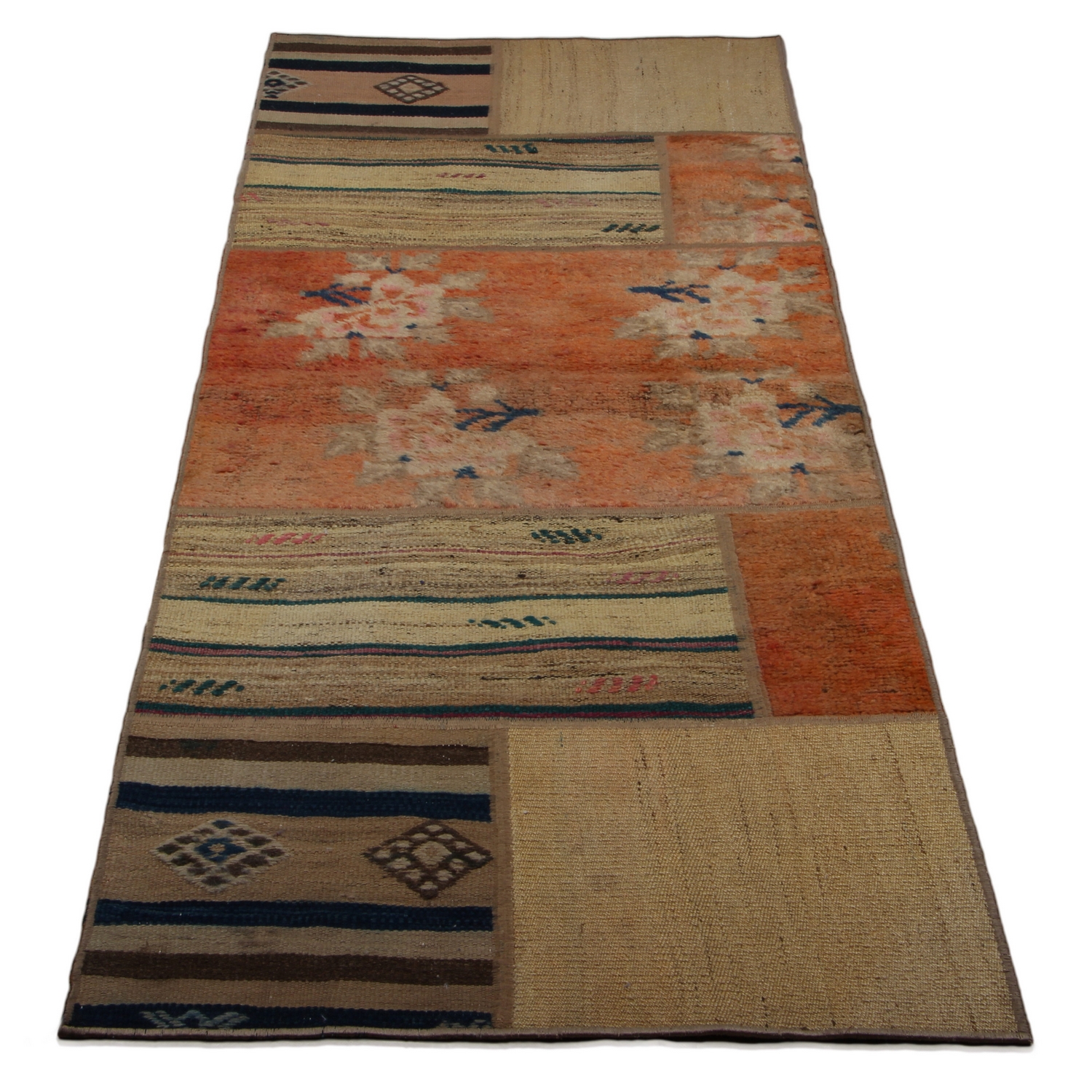 Persisk Patchworkmatta Arkiio Kelim Shiraz/Azerbajdzjan 75x201