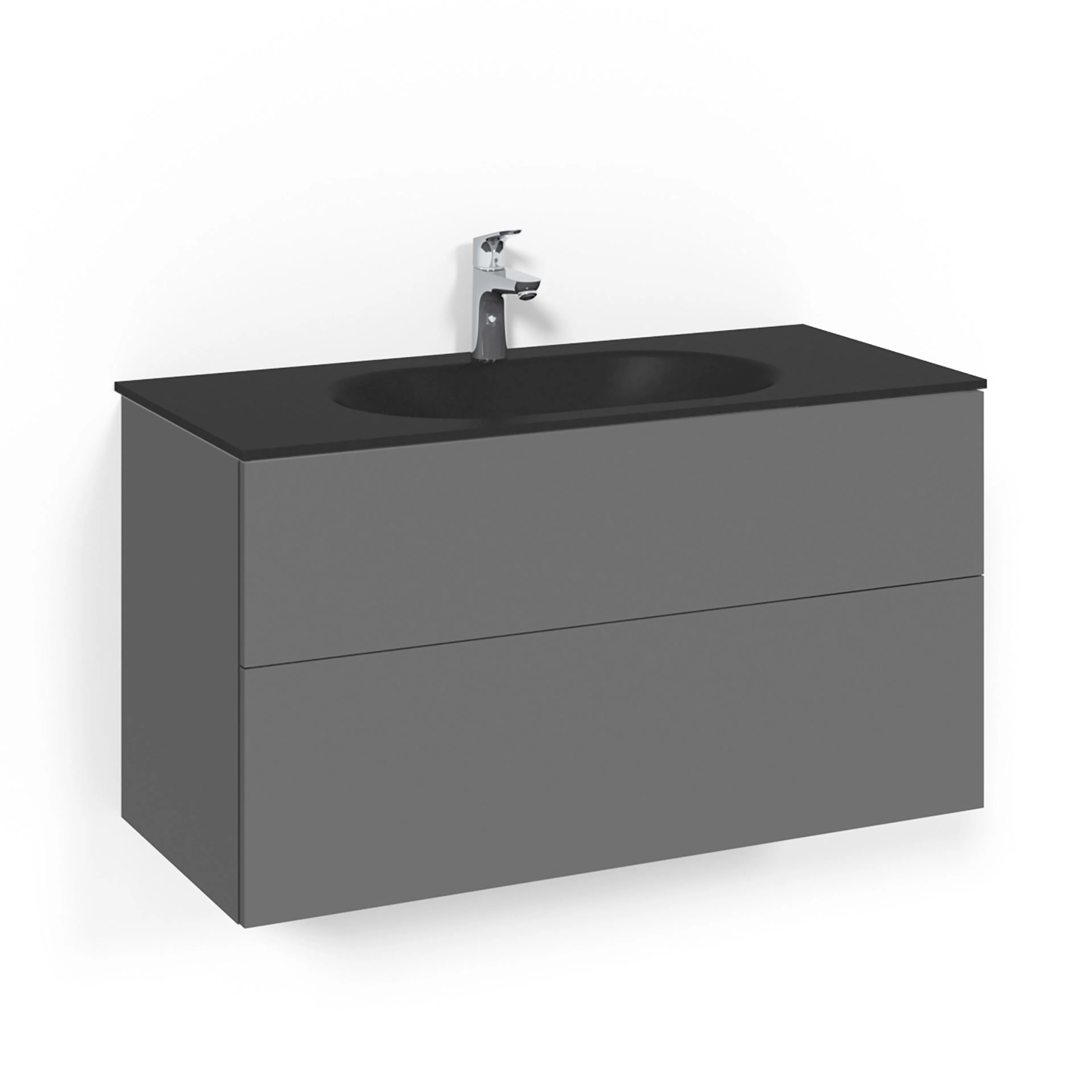 Tvättställsskåp Macro Design Crown Plain Med Glastvättställ