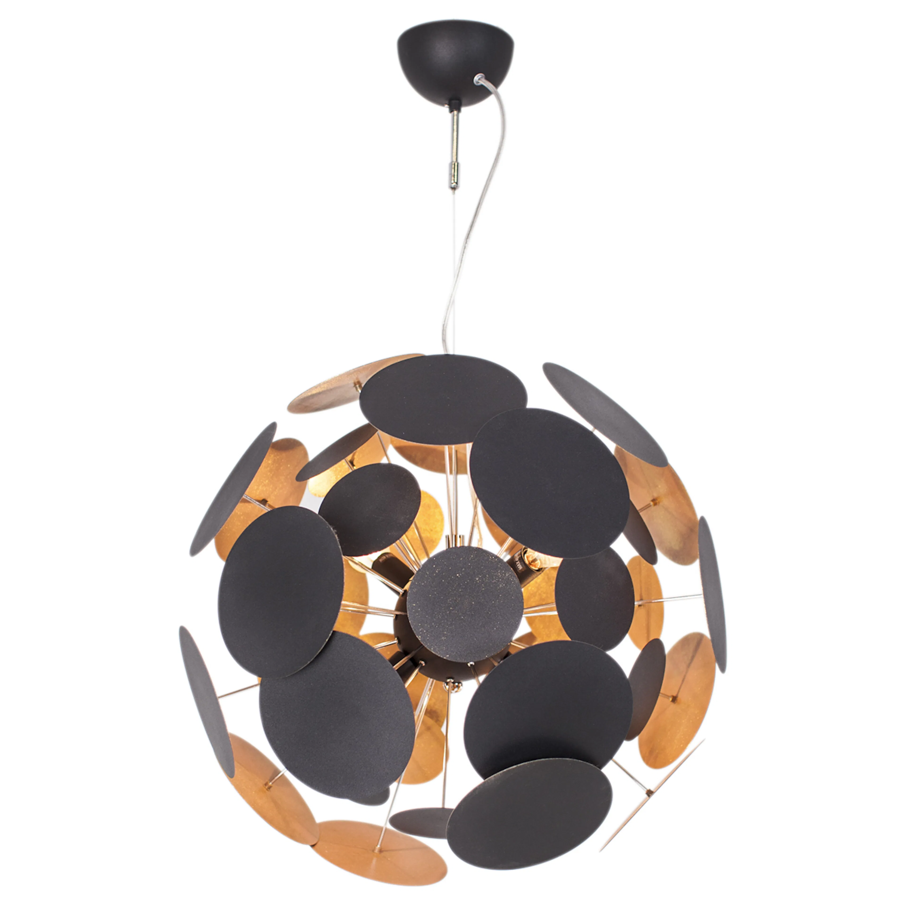 Taklampa By Rydéns Planet Ø50 cm Svart/Guld 4L
