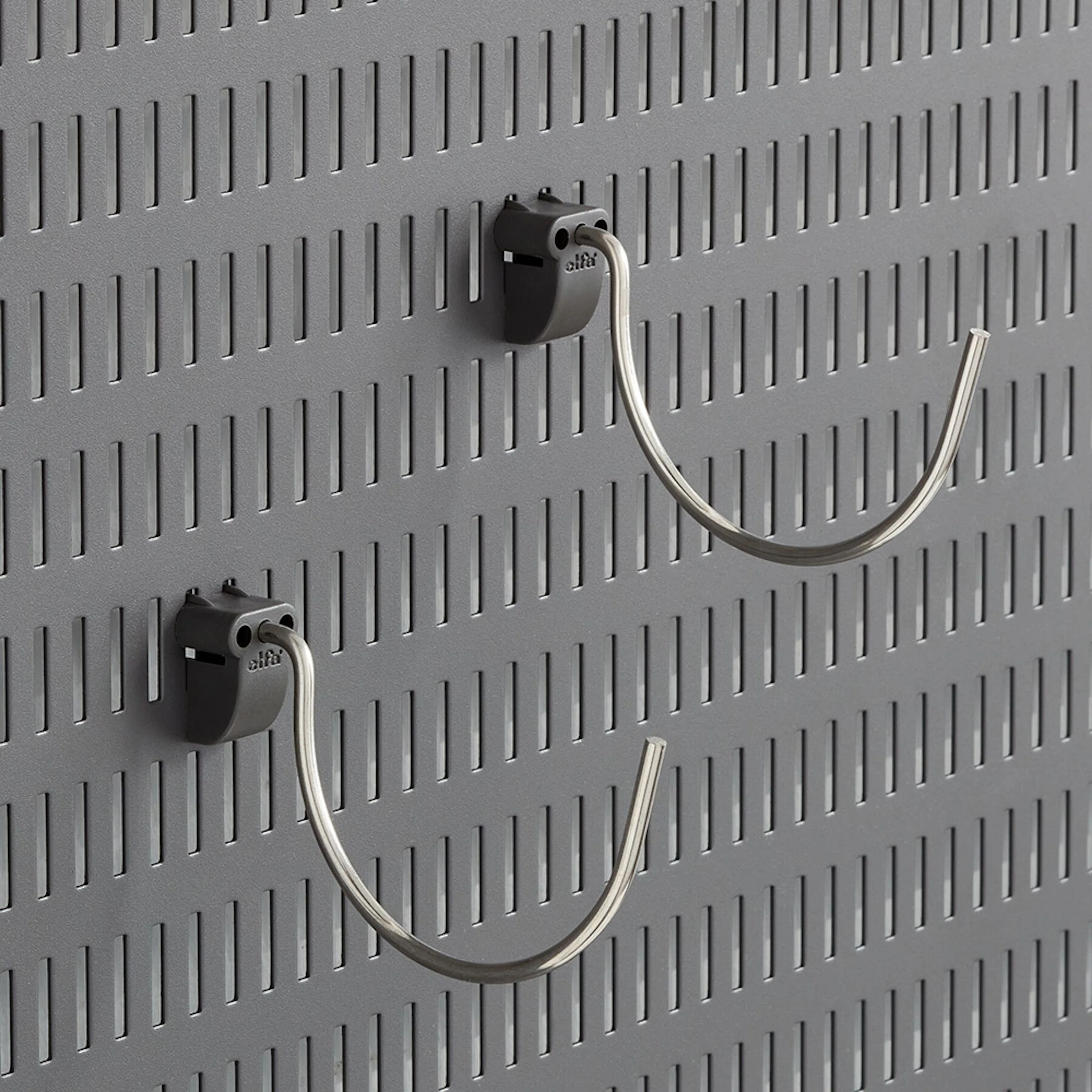 Stor Rund Krok Elfa Garage+ för Förvaringstavla 2-pack