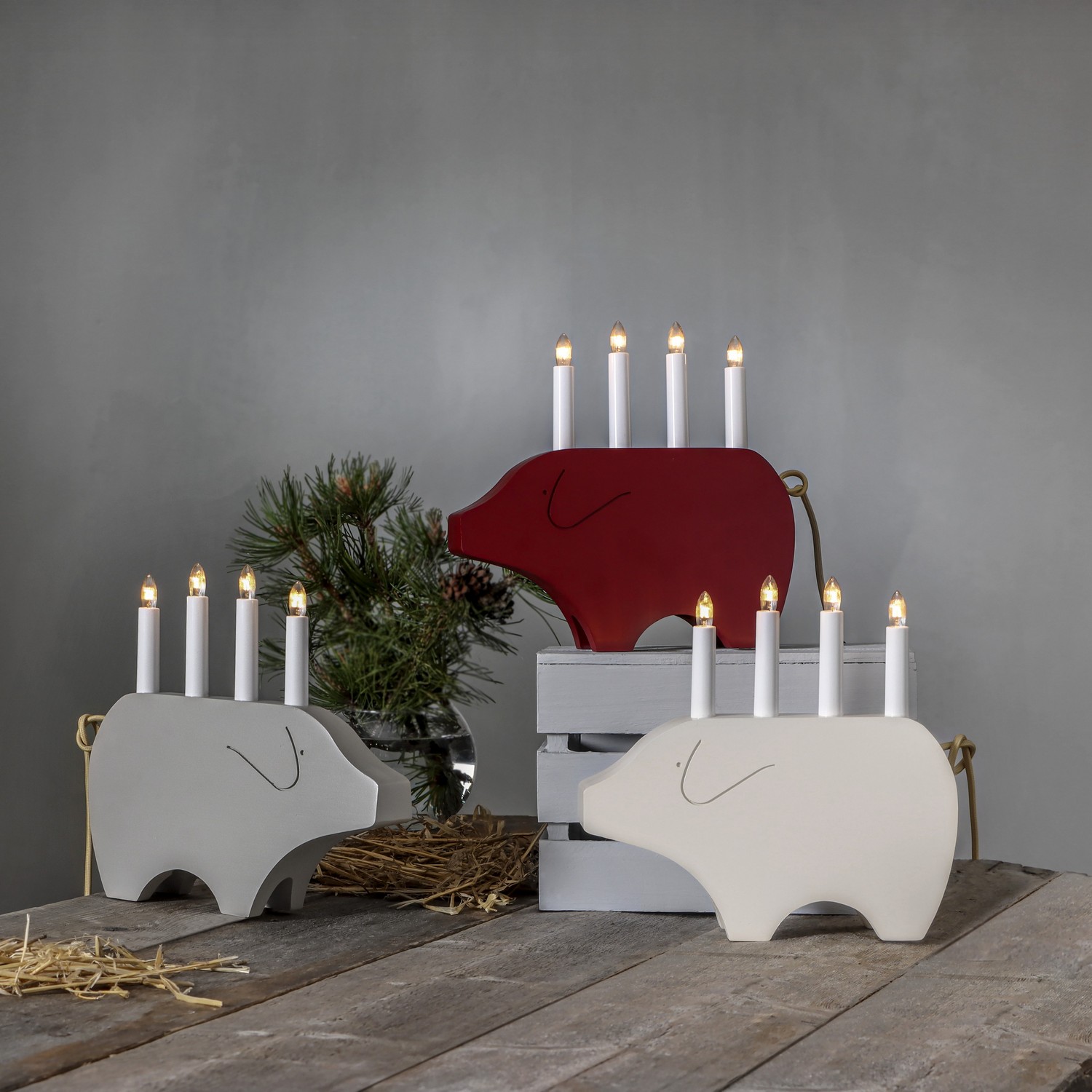 Ljusstake Gry Beige
