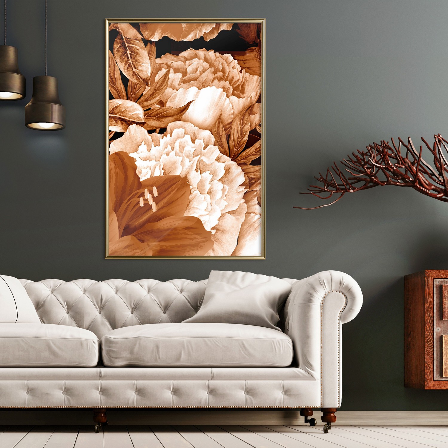 Poster Artgeist Affisch Lilies and Peonies